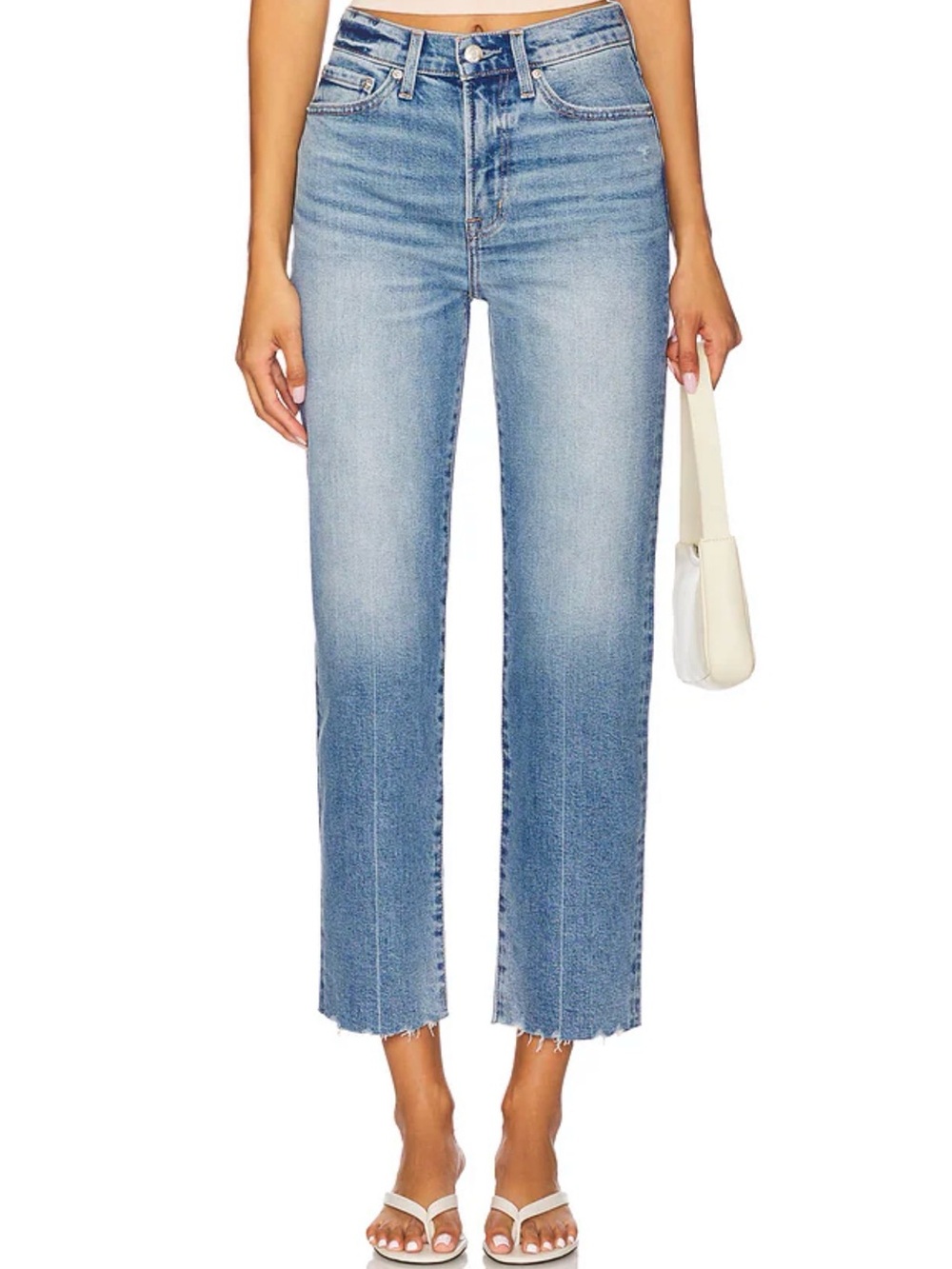 Pistola Charlie High Rise Straight Ankle Jeans Light Wash Size 31